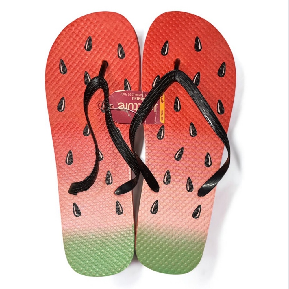 Watermelon Seed Slippers Flip‎ Flop
Slide Thong Slipper Sandals Size 9/10